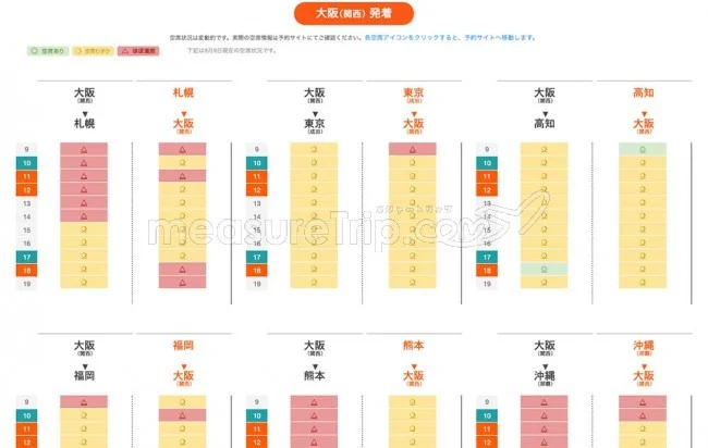 【緊急！空席情報】ジェットスターさんのひと目で分かる「お盆・空席情報」まだまだ空席があるよー！